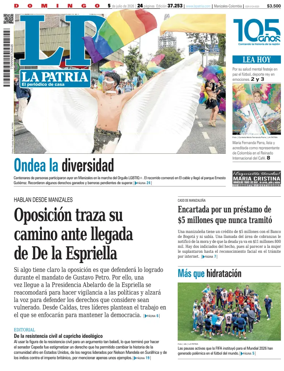 Cover of La Patria (Colombia)