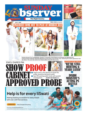 Cover of Sunday Observer (Eswatini)