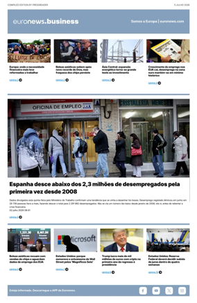 Cover of Euronews Business (Portuguese)