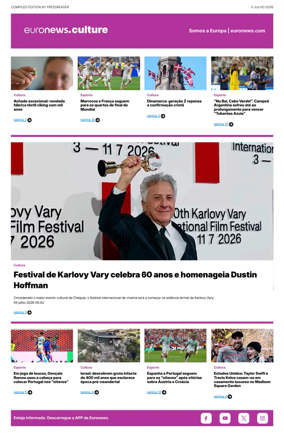 Cover of Euronews Culture and Sport (Portuguese)