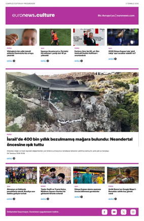 Cover of Euronews Culture and Sport (Turkish) Compiled Edition