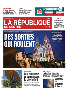 Cover of La Republique du Centre (Orleans - Loiret))