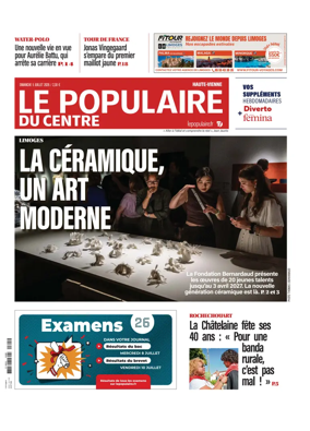 Cover of Le Populaire du Centre (Haute-Vienne)