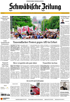 Cover of Schwabische Zeitung (Friedrichshafen)
