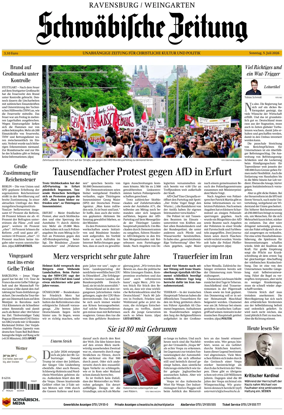 Cover of Schwabische Zeitung (Ravensburg / Weingarten)