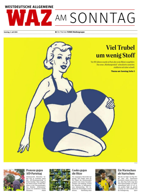 Cover of Westdeutsche Allgemeine Zeitung (WAZ am Sonntag)