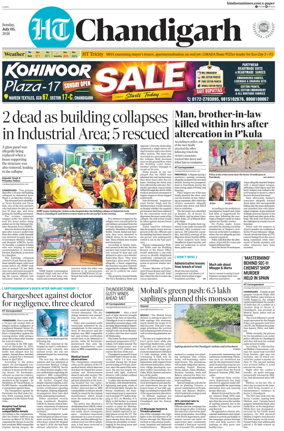 Cover of Hindustan Times (Chandigarh) - Live