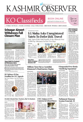 Cover of Kashmir Observer