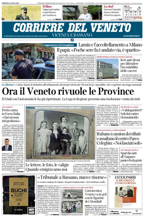 Cover of Corriere del Veneto (Vicenza e Bassano)