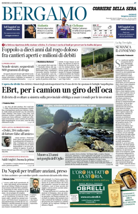 Cover of Corriere della Sera (Bergamo)