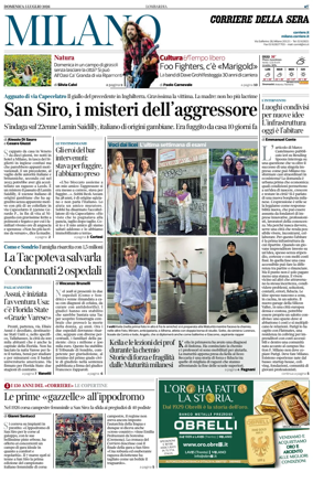 Cover of Corriere della Sera (Milano)
