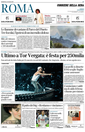 Cover of Corriere della Sera (Roma)