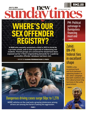 Cover of New Straits Times