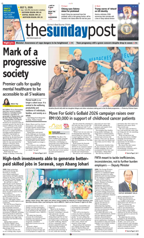 Cover of The Borneo Post (Sarawak)
