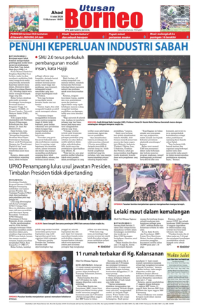 Cover of Utusan Borneo (Sabah)