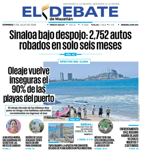 Cover of El Debate de Mazatlan
