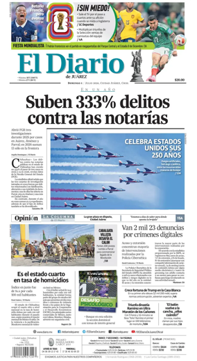 Cover of El Diario de Juarez