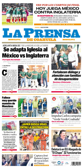Cover of La Prensa de Coahuila