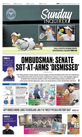 Cover of Philippine Daily Inquirer