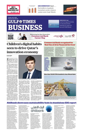 Cover of Gulf Times Business