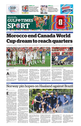 Cover of Gulf Times Sport