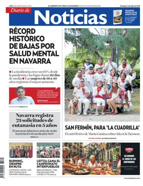 Cover of Diario de Noticias (Spain)