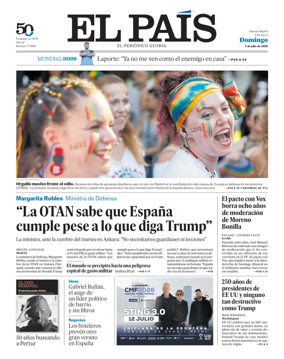 Cover of El Pais Madrid