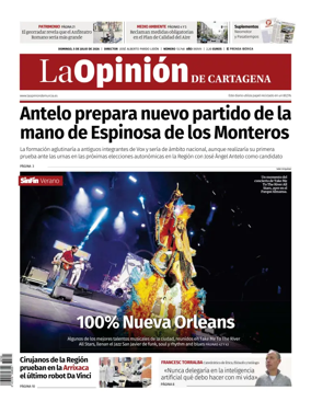 Cover of La Opinion de Murcia (Cartagena)