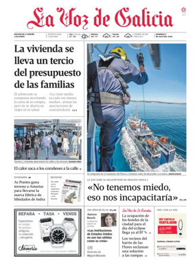 Cover of La Voz de Galicia (A Coruna)