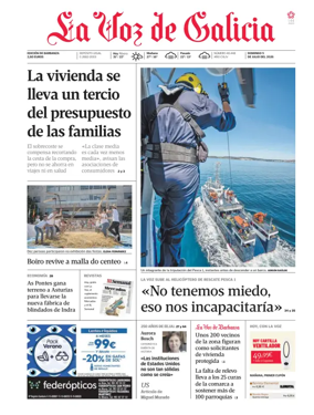 Cover of La Voz de Galicia (Barbanza)