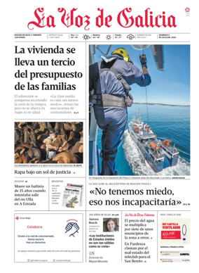 Cover of La Voz de Galicia (Deza)