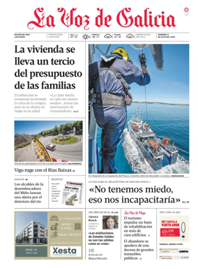 Cover of La Voz de Galicia (Vigo)