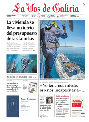 Cover of La Voz de Galicia (Viveiro)
