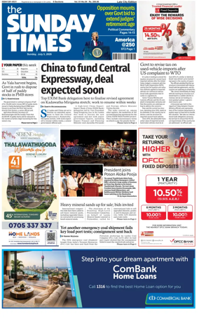 Cover of Sunday Times (Sri Lanka)