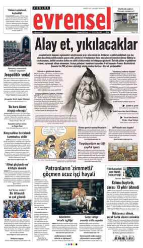 Cover of Evrensel Gazetesi