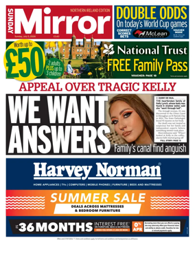 Cover of Sunday Mirror (Northern Ireland)
