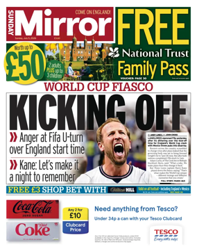 Cover of Sunday Mirror