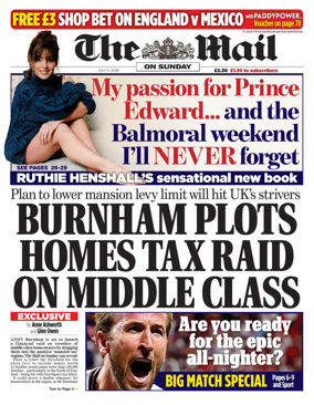 Cover of The Mail on Sunday