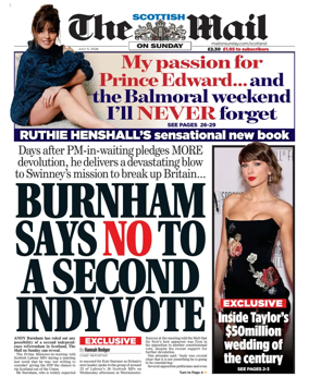 Cover of The Scottish Mail on Sunday