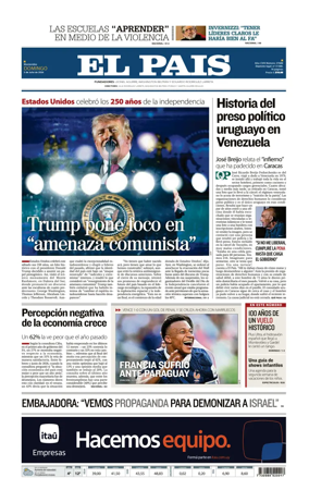 Cover of El Pais (Uruguay)