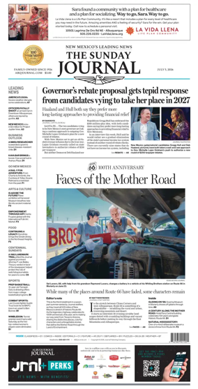 Cover of Albuquerque Journal
