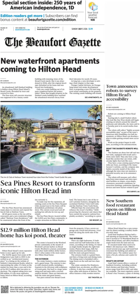 Cover of Beaufort Gazette (Sunday)