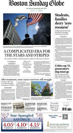 Cover of Boston Sunday Globe