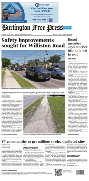 Cover of Burlington Free Press