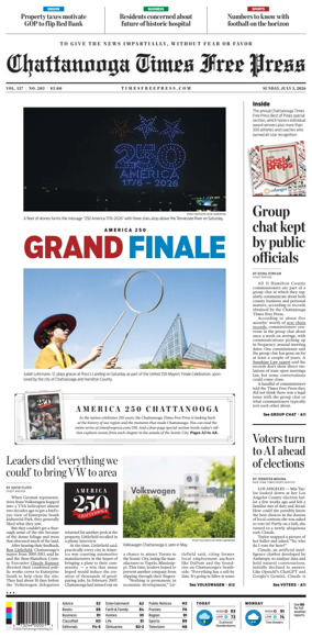 Cover of Chattanooga Times Free Press