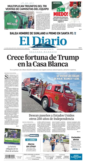 Cover of El Diario de El Paso