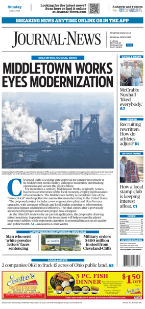 Cover of Hamilton Journal News
