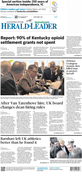 Cover of Lexington Herald-Leader (Sunday)