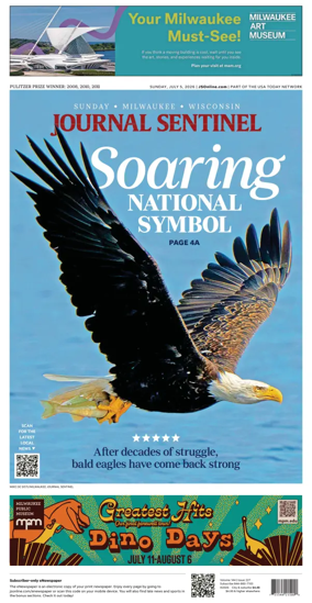 Cover of Milwaukee Journal Sentinel