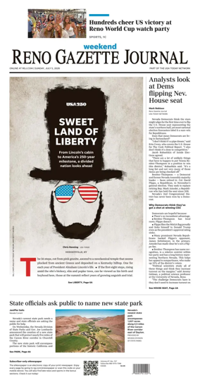 Cover of Reno Gazette Journal